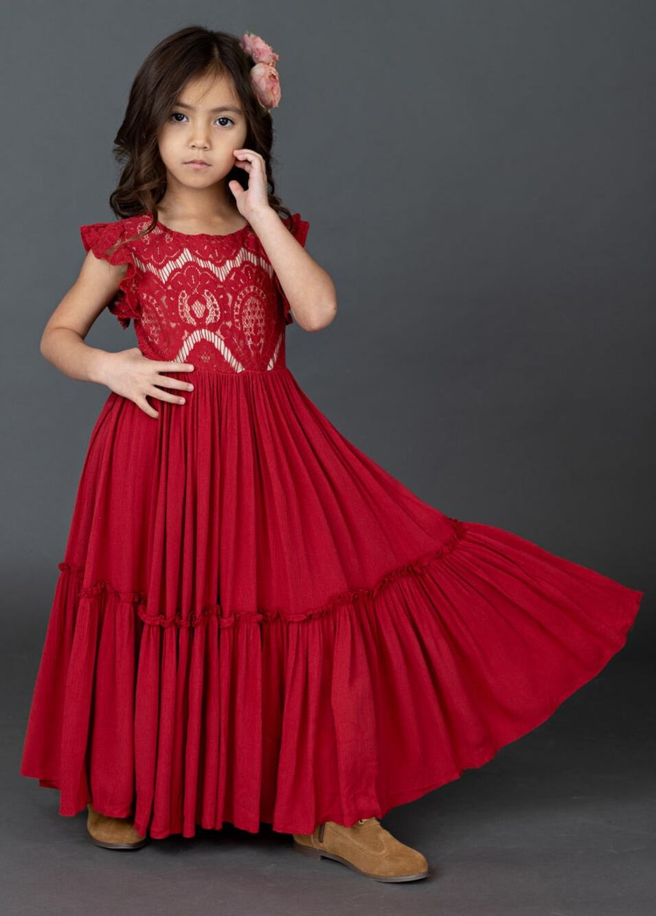 Joyfolie Mia Joy Macy Dress for n Crimson Girl’s Size 5
